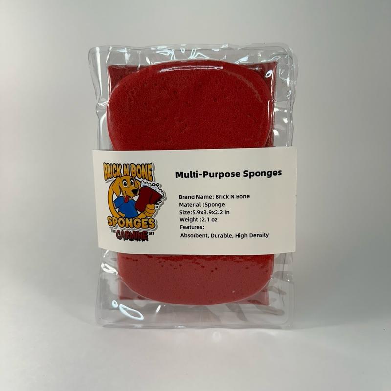 The Carmine Sponge Set - Sponges for Cleaning - 2 Pack - Multi-Purpose Cleaning Sponge, Perfect as Car Wash Sponge, Household Cleaning Sponges, Tile Grout Sponge, Sponges for Painting,Sponge for Washing Cars compostable