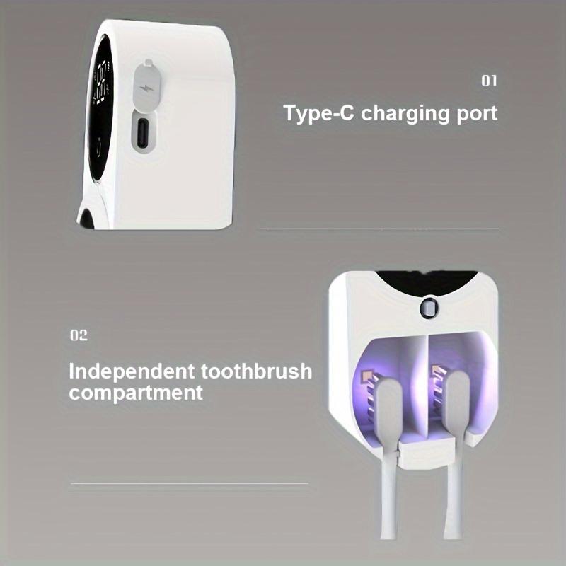 Bitvae X122 Toothbrush Cleaner, toothbrush Sanitizer, UV-C Cleaning and Air Drying, LED Smart Screen,