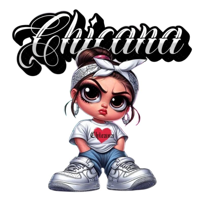 Chicana Doll UVDTF Decal