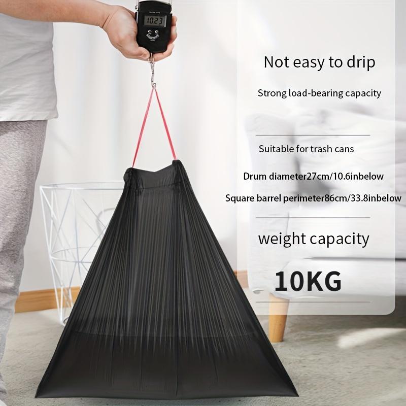 7500ml Bin Bag, 5rolls pack Drawstring Kitchen Garbage Bag, Portable Trash Bag For Home Office Dormitory, Kitchen Accessories