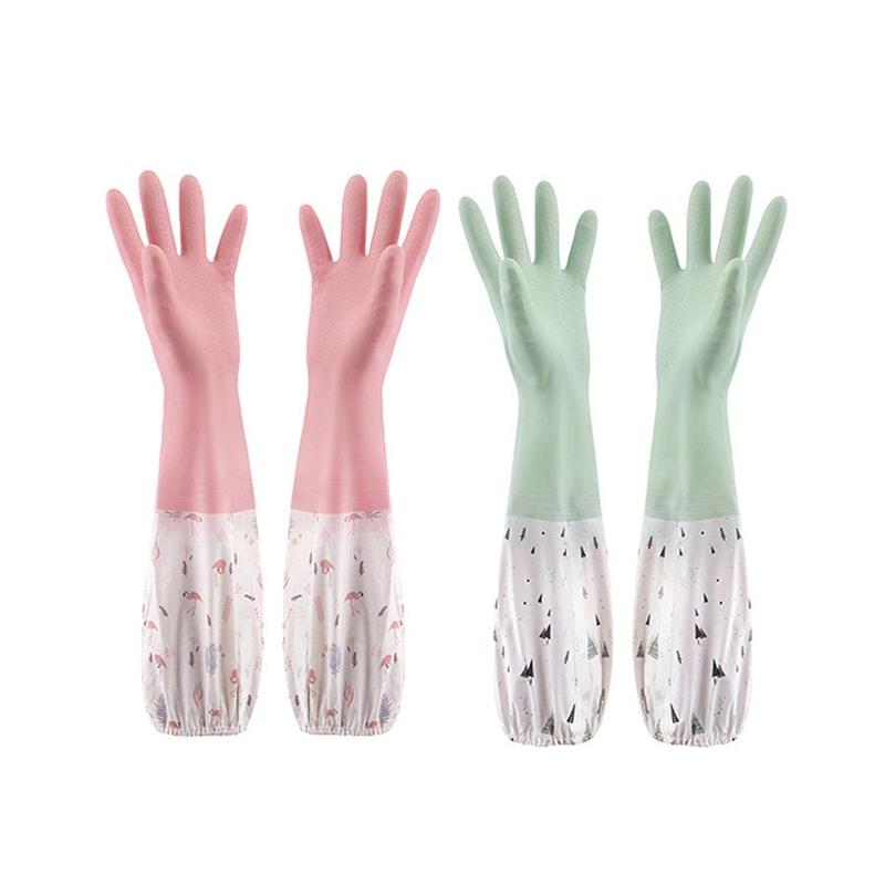 Reusable Cleaning Gloves, 1 Pair Long Dishwashing Cleaning Gloves, High Quality Materials, Non-slip Kitchen Gloves, Gardening Household Gloves